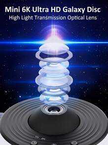 1pc Decorative Galaxy & Space Projector - USB Powered Matte Finish Plastic Starry Night Sky Projector With 13 Replaceable Discs, Timer Function, Automatic Rotating Patterns, Adjustable Speed Settings For Bedroom, Gift-Compatible, Push Button Control
