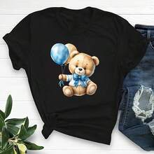 1pc/2pcs/3pcs Adorable Bear & Balloon Iron-On Heat Transfer Decal - DIY Clothing, T-Shirt, Pillow Decor Sticker - Multicolor - View 5