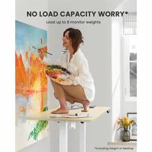 ErGear Electric Standing Desk Height Adjustable 120 X 60cm Sit Stand Desk With 4 Memory Smart Pannel For Home Office With Splice Board - MapleColor - View 5