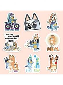 Bluey 103 piezas de Pegatinas lindas de Bluey, pegatinas para tazas de agua, pegatinas para cuadernos, pegatinas hechas a mano, pegatinas para niños, pegatinas de anime para cuadernos, manualidades con pegatinas para scrapbook