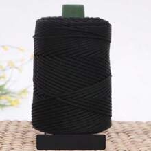 185 码 X 3 毫米涤纶流苏绳，编织流苏绳，彩色涤纶纱手工花边绳，适用于钩针编织包、壁挂、地毯、DIY 工艺品、植物吊架、流苏项目 - 彩色 - 查看 27