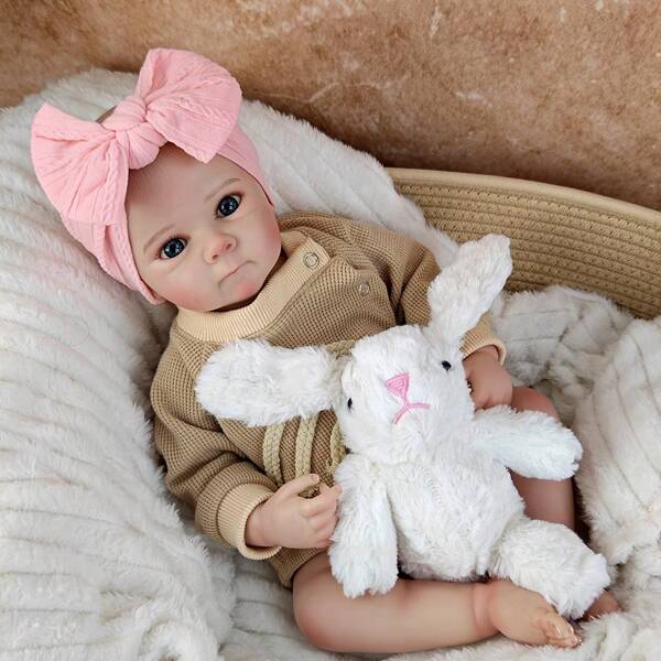 1pc 18Inch 46cm 3D Skin Reborn Dolls With Hand Painted Hair Playmates Companion Simulation Doll Toy Birthday Gift