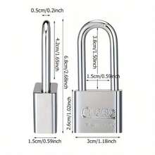 Clong 重型长钩挂锁 - 电镀防水防锈，适用于仓库、健身房储物柜、围栏和车库防盗安全锁