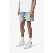 Men's Cut Off Denim Shorts - Blue - View 2