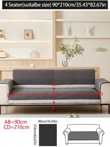 1pc Universal 4 Season Sofa Seat Cushion Cover, Modern Simple Dust-Proof Anti-Slip Snug-Fit Sofa Protector, Spill-Proof, Machine Washable, Warm & Fade-Resistant, Pet-Friendly, Fits Room Corner Sofas, Bedroom, Office, Living Room