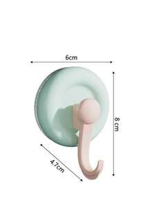4 件套多巴胺吸盘挂钩，浴室粘式壁挂毛巾钩，高承重，不易损坏 - 彩色 - 查看 3