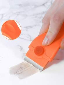 1 pieza Rascador para quitar pegamento, Rascador de plástico multifuncional, Rascador para quitar pegamento de vidrio, Rascador pequeño para quitar pegamento de baldosas de piso, Rascador de limpieza, Conveniente y práctico. - Multicolor - Ver 5