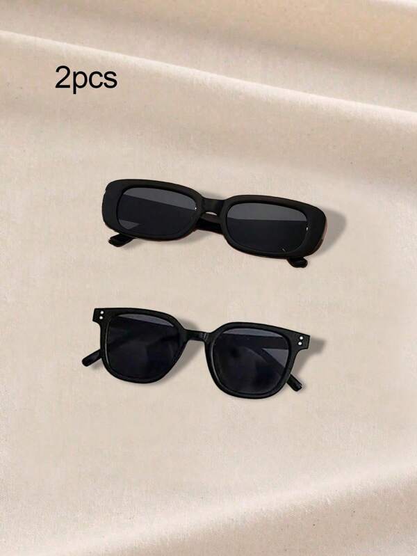 2 piezas Gafas de moda elegante para niños y niñas, estilos para niños pequeños y niños