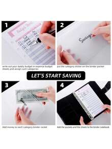 A6 Size Budget Binder With Cash Envelopes, For Budgeting, Money Management, Cash Envelope System - Multicolor - View 9