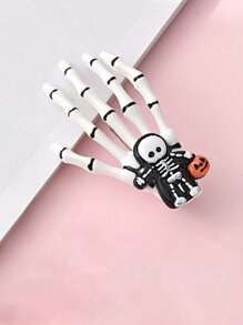 2pcs Skull Hand Hair Accessories, Gothic Style Dark Hair Clips, Niche Personalized Ghost Claw Hair Clips, Broken Hair Clips, Skull Hair Clips, Rose Hair Accessories, Personalized Hair Accessories Back To School