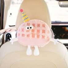 1pc Cute Dopamine Monster Car Tissue Box, Adorable Cartoon Back Seat Tissue Holder - one-size - View 7