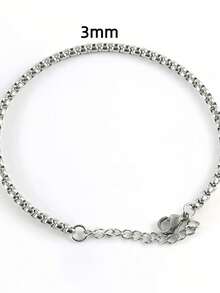 2/3/4mm, Square Pearl Bracelets, Hip-Hop, Both Men And Women Can Bring, Couple Bracelets, Mother's Day Gifts, Suitable For Men's Daily Life, Gifts For Men, Birthday Gift, Anniversary Gift, Punk Style, Bracelet For Weddings, Celebrations And Parties, Musty, Office Outfits, Accessories, Casual Accessories