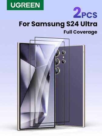  UGREEN Full Screen 3D HD Tempered Film Screen Protector Glass Film With Film Compatible With Samsung S24 Ultra 1pc/2pcs Gift For Birthday, Family, Friends Tempered Glass, Phone Screen Protector, Phone Accessories Waterproof Shockproof Anti-Fall Anti-Fall Scratch Resistant Anti-Fingerprint