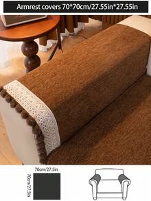 1件装四季通用沙发坐垫套,现代简约防尘防滑雪尼尔沙发垫,可水洗沙发套,保暖防褪色,宠物友好,适用于卧室、办公室、客厅、L型沙发(1/2/3/4座) - 駝色 - 查看 14