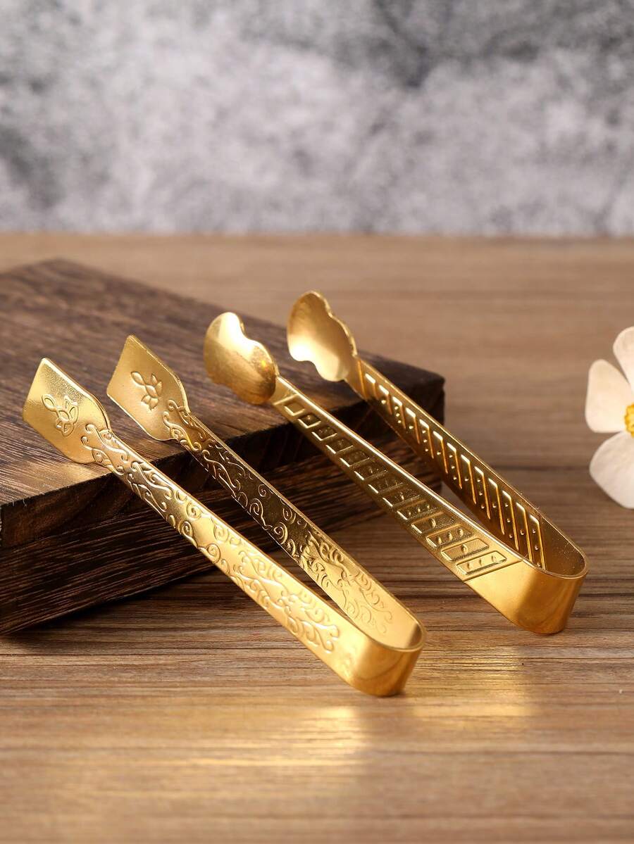 3pcs/Set Gold Gourd Shaped Incense Holder & Incense Clip. They Are Incense Burner Accessories, Incense Clips, And Can Also Be Used For Living Room Decoration. - Multicolor - View 1