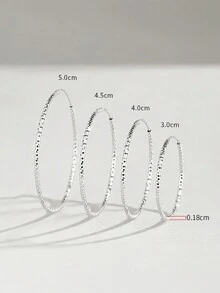 زوج من أقراط الحلقة الكاملة بنجوم من الفضة الإسترليني عيار 925، مناسب للارتداء اليومي والعطلات، أفضل هدية لعيد الفصح وعيد الأم، مجوهرات نسائية بتصميم أنيق ولمعان لامع