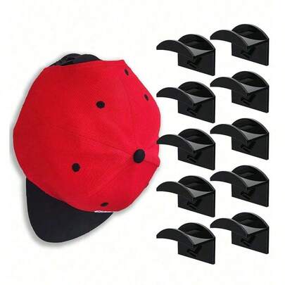 5/8/10pcs Hat Hooks, Minimalist Design Hat Racks, Wall Stick-On Hooks, Strong And Transparent Adhesive