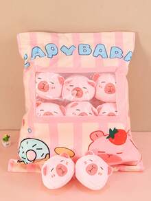 太可爱了！水豚抱枕礼盒套装来啦！一个包里装着好几只可爱的水豚，它们被裹在粉色格子包里，还有透明的窗户，还有水豚毛绒玩具、水豚毛绒玩具等等，简直是家居装饰的完美选择，或者当作舒适的抱枕、房间装饰或儿童礼物，也是日常使用的理想之选。 - 彩色 - 查看 10