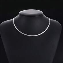 1pc Fashion Minimalist Short Flat Snake Bone Necklace - Flat Snake Bone Necklace - View 8