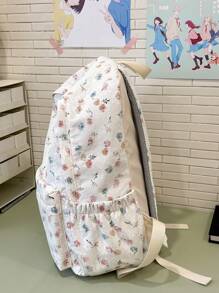 Cute Floral Print Backpack For Women & Girls - Stylish Casual Daypack With Comfortable Straps