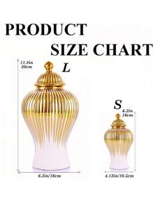 Gold Ceramic Flower Vase, Light Luxury Home Accent For Modern Living Room, Summer Refresh & Mother's Day Gift