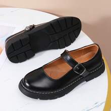 Mary Jane Shoes Women Mary Janes For Women Flats Oxford Round Toe Non-Slip Casual Shoes Comfortable Dress Shoes Cute School Shoes For Teen Girls Womens Ladies - 霧面黑 - 查看 6