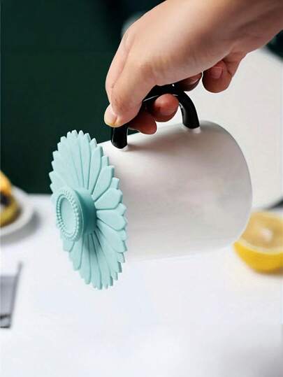1/3-Pcs Silicone Cup Lids, Reusable Flower-Shaped Mug Covers For Hot Beverages & Tea Pots Back To School