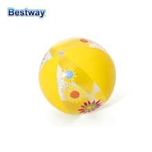 Bestway Bestway 31036 Three Color Giant Inflatable Beach Ball (1 Piece) - Perfect For Swimming Pool Parties, Beach Entertainment, And Summer Decoration. Full Of Vitality, Durable, And Lightweight. (NO Pumps)