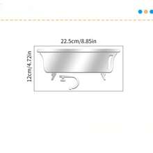 DIY Acrylic Mirror Enjoy Life Pattern And Bathroom Letter Sign - Self-Adhesive Wall Sticker, Suitable For Home And Bathroom Decor, Easy Installation Small Mirror Wall Decor Bath Rug Floor Carpet Fall Decor Bathroom Accessories