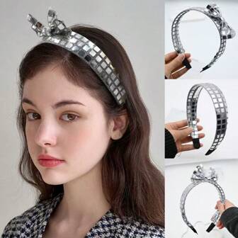 1 قطعة شريطة رأس بشكل فراشة ، قطعة إكسسوار للرأس من القماش المرصع بالشرارات ، شريط للشعر