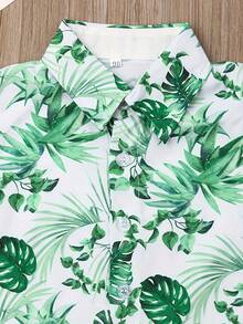 Easisim Toddler Baby Boy Clothes Summer Outfit Short Sleeve Pattern T Shirt Tops Set - Green - View 3