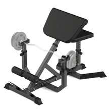 Studyset 2-In-1 Roman Chair & Preacher Curl Bench Multi-Function Heavy-Duty Hyperextension Bench With Adjustable Height For Arms, Ab, Back, Glute & Leg Exercise Home Workouts,Exercise Equipment For Home - Black - View 1