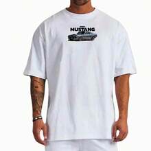 Playera Oversized Soul Freak 100% Algodón Diseño Forddd Mustang Elanor GT500 - Blanco - Ver 2
