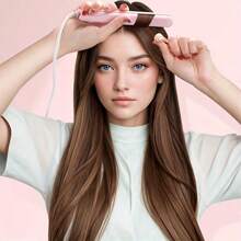 Mini Straightening Iron, Multi-Color Quick Heating Up Ceramic Plate, Bangs Clamp & Hair Curler