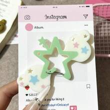 卡通形状登山扣，可爱亚克力多功能卡夹，学校用品，返校 - 彩色 - 查看 5