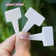 100 Pieces Of T-Type Garden Label, Garden Insert Plant Label, Insert Sign, Suitable For Indoor And Outdoor Gardens, Nurseries, Wind And Rain Plant Marking, Easy To Write, Beautiful Fashion, Convenient And Practical, Rust Resistant, Reusable - Multicolor - View 3