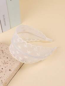 1pc Lace Embroidery Headband, Versatile & Practical Accessory For Summer,Hairband,Hair Hoop Headbands - Multicolor - View 5