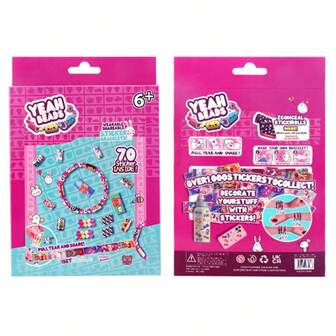 80 hojas de pegatinas de cuentas para hacer pulseras, kit de fabricación de pulseras con dibujos animados, cuentas, portátil, pegatinas de regalo de cumpleaños hecho a mano