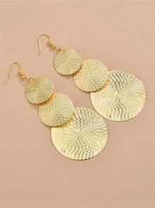 1 paire de boucles d'oreilles rondes vintage mate, convenant à un port quotidien