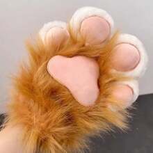Kawaii Cat Paw Gloves - Thermal Anime Cosplay Gloves For Halloween And Christmas | Furry-Lined Animal Paw Accessories | Cute Gift For Conventions, Parties (Fox/Animal Style)