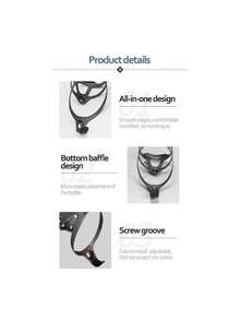 3K Carbon Fiber Bicycle Bottle Cage, Ultra-Light Road/Mountain Bike Riding Water Bottle Rack, Matte Finish - Black - View 5