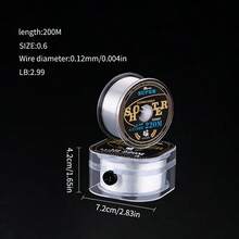 1 Roll 220M Soft Carbon Fishing Line, Suitable For Sea Rods & Lures, Nylon Main Line & Carbon Leader Line - Multicolor - View 11