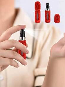 1个5ml镶钻香水分装瓶底部注水瓶便携旅行分装瓶可化妆喷雾瓶自泵式香水分装瓶瓶底可注水喷雾瓶香水空瓶可重复使用防晒喷雾瓶雾化效果好方便口袋分装瓶带钻 - 彩色 - 查看 2