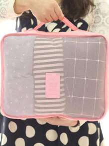 1 Set mit 6 Stück Packtaschen für Reisen, Organizer Taschen mit großer Kapazität - beinhaltet Make-up Tasche, Kulturbeutel, Kleidersack, geeignet zum Verstauen von Kleidung, Schuhen, Kosmetik, Elektronik, Accessoires, ideal für Reisen, Urlaub, Geschäftsreisen, Heimorganisation, Abschlussgeschenk für Schule, Schul-Zubehör, Schulsachen