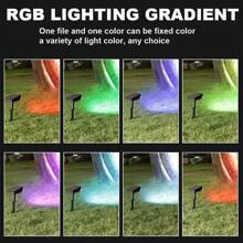 Solar Ground Light, White/Warm/RGB Light, Dual Use For Ground & Wall, Self-Illuminating At Night After Charging In Daytime, 150° Rotatable, IP65 Waterproof & Anti-Lightning Design, Outdoor Landscape Lighting, Garden & Camping Atmosphere Maker