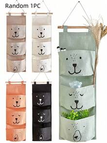 1pc Baby Room Bedside Hanging Storage Bag, Wall Hanging Toy Organizer For Kids Room, Random Color (Hook Not Included) Love Valentine - Multicolor - View 11