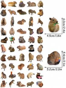 50 Stücke Capybara Aufkleber, Cartoon witzige Aufkleber für Laptop, Gepäck, Computer, Kühlschrank, Handy, wasserfestes PVC