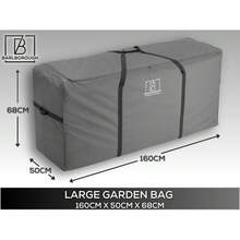 Garden Cushion Protective Storage Bag Cover | Large 160 X 50 X 68cm | Outdoor Furniture Sofa Cushions Grey - Grey - View 2