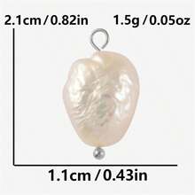 2 件天然淡水珍珠吊坠天然巴洛克不对称不完美珍珠，适合珍珠 DIY 制作，珍珠项链，珍珠耳环，珍珠手链珍珠吊坠脚链和时尚配饰，具有精致的米粒纹理，用于珠宝制作的吊坠孔：2 毫米 - Pearl - 查看 12