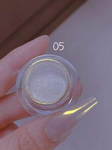 6pcs/Set Nail Powder, White Pearl Luster, Moonlight Aurora Effect, Glossy Mirror Finish, Nail Fairy Grinding Powder, DIY Nail Art Decor, Nail Supplies - Nhiều màu - Xem 15